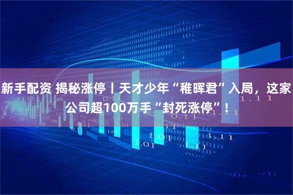 新手配资 揭秘涨停丨天才少年“稚晖君”入局，这家公司超100万手“封死涨停”！